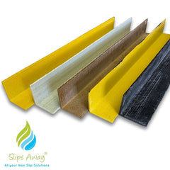 Stair & Step Nosing Cover Anti Slip Treads GRP Heavy Duty for High Traffic Areas - YELLOW - Slips Away - Stair nosing - 1x GRP nosing black 500mm -