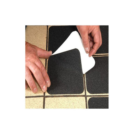 Standard Grade Anti Slip Tiles 140mm x 140mm - 10x Pack - Slips Away - H3401 BLACK 140MM X 140MM -