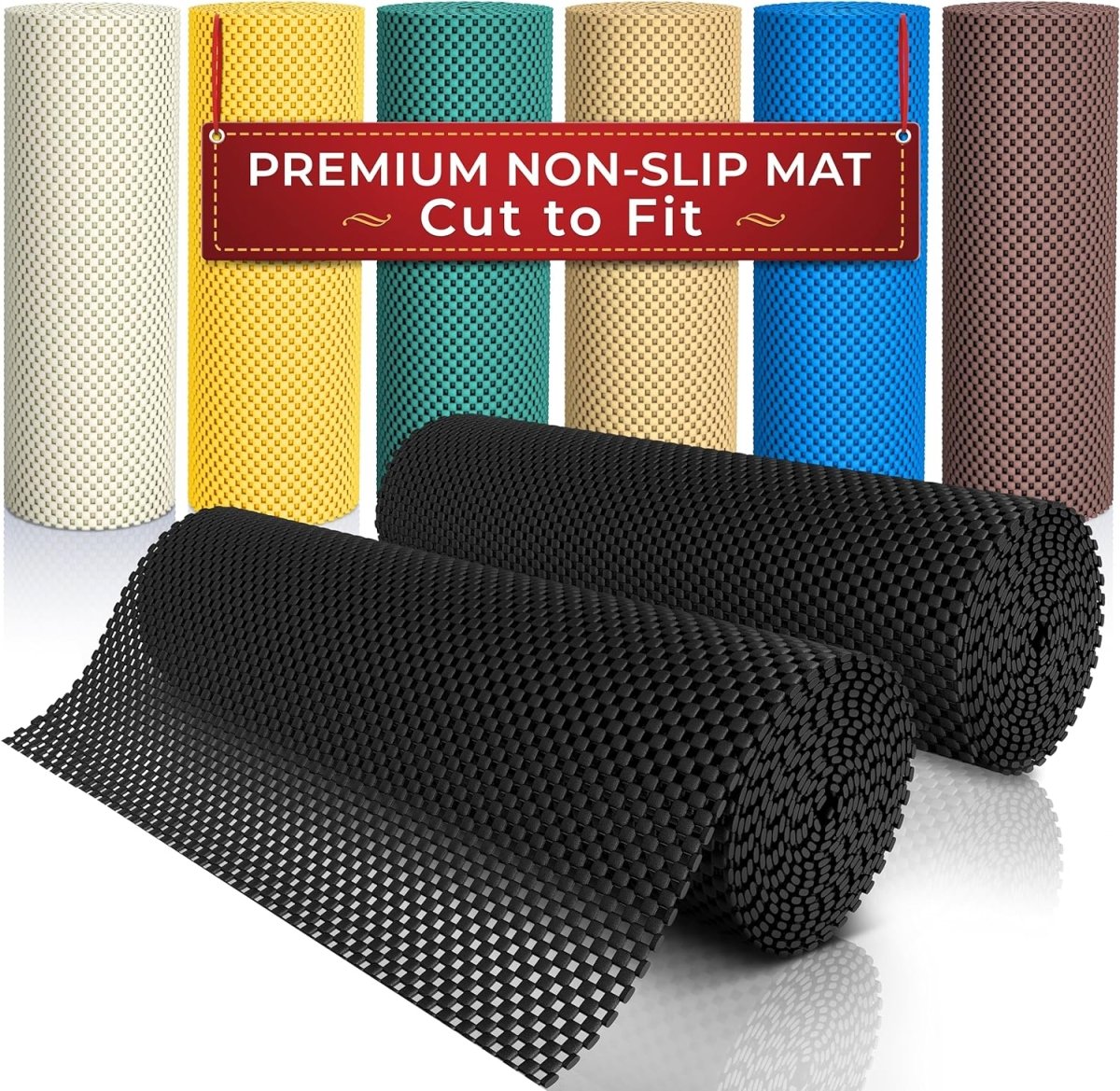 Two Rolls of Anti-Slip Grippers (190 x 30cm) - Ideal for Securing Rugs, Carpets, and Shelf Drawer Liners. - Slips Away - B0042AHC6O -