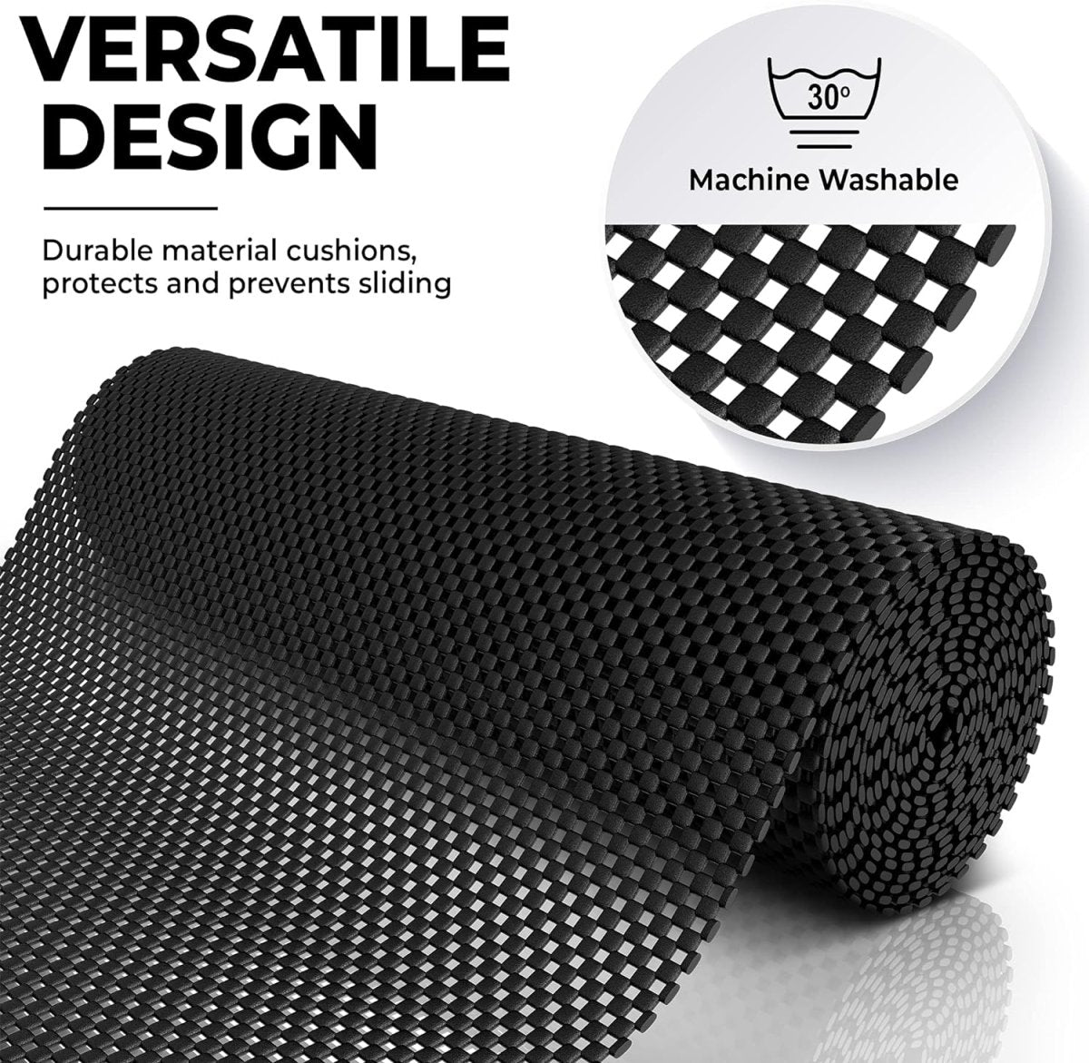 Two Rolls of Anti-Slip Grippers (190 x 30cm) - Ideal for Securing Rugs, Carpets, and Shelf Drawer Liners. - Slips Away - B0042AHC6O -