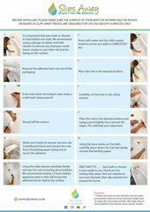 Ultra Thin Non Slip Adhesive Bath Mat FREE Roller Presser Included - Slips Away - SA077. -