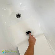 Ultra Thin Non Slip Adhesive Bath Mat FREE Roller Presser Included - Slips Away - SA077. -