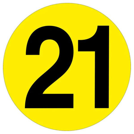 Warehouse Adhesive Number Floor Identification Markers - 190mm - Slips Away - Anti slip tape - -
