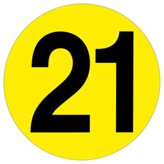 Warehouse Adhesive Number Floor Identification Markers - 190mm - Slips Away - Anti slip tape - -