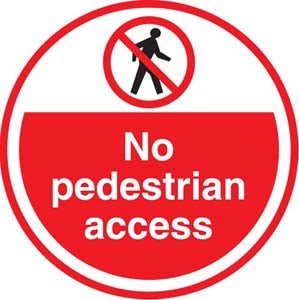 Warehouse Floor Graphic Marker Safety Signs -High Visibility - Strong Self Adhesive - Slips Away - Anti slip tape - FLS12 -
