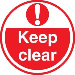 Warehouse Floor Graphic Marker Safety Signs -High Visibility - Strong Self Adhesive - Slips Away - Anti slip tape - FLS17 -