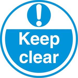 Warehouse Floor Graphic Marker Safety Signs -High Visibility - Strong Self Adhesive - Slips Away - Anti slip tape - FLS18 -