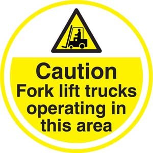 Warehouse Floor Graphic Marker Safety Signs -High Visibility - Strong Self Adhesive - Slips Away - Anti slip tape - FLS23 -