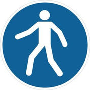 Warehouse Floor Graphic Marker Safety Signs -High Visibility - Strong Self Adhesive - Slips Away - Anti slip tape - M024 -