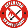 Warehouse Floor Marker Signs - Slips Away - EWM09 - No Naked Lights -