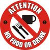 Warehouse Floor Marker Signs - Slips Away - EWM10 - No Food or Drink -