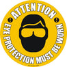 Warehouse Floor Marker Signs - Slips Away - EWM11 - Eye Protection -