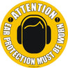 Warehouse Floor Marker Signs - Slips Away - EWM12 - Ear Protection -