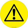 Warehouse Floor Marker Signs - Slips Away - EWM274 - BLACK TRIANGLE WITH '!' -