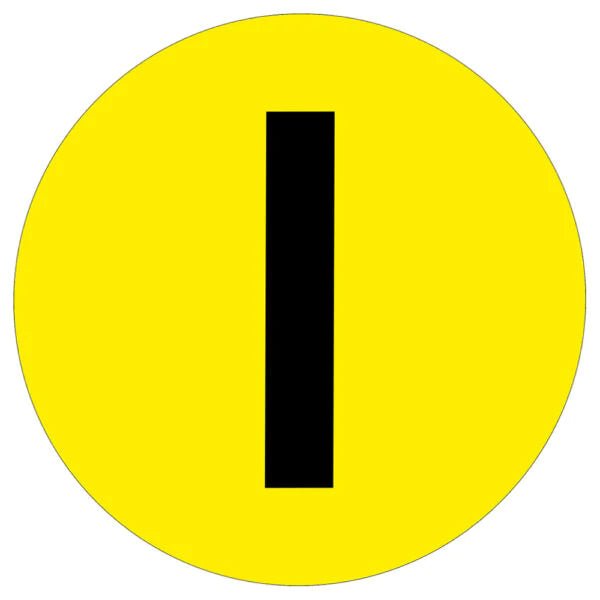 Warehouse Letter Adhesive 190mm Floor Identification Markers - Slips Away - Anti slip tape - H7503 I -