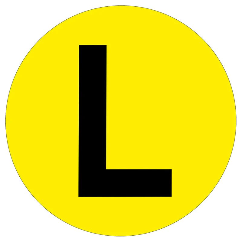 Warehouse Letter Adhesive 190mm Floor Identification Markers - Slips Away - Anti slip tape - H7503 L -
