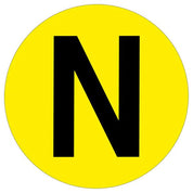 Warehouse Letter Adhesive 190mm Floor Identification Markers - Slips Away - Anti slip tape - H7503 N -