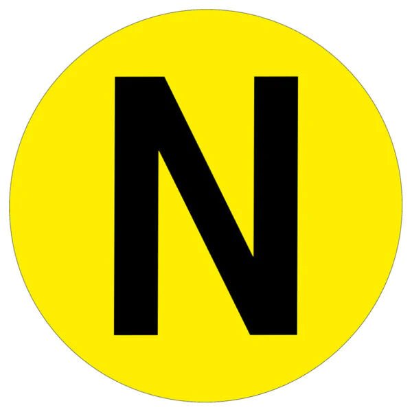 Warehouse Letter Adhesive 190mm Floor Identification Markers - Slips Away - Anti slip tape - H7503 N -