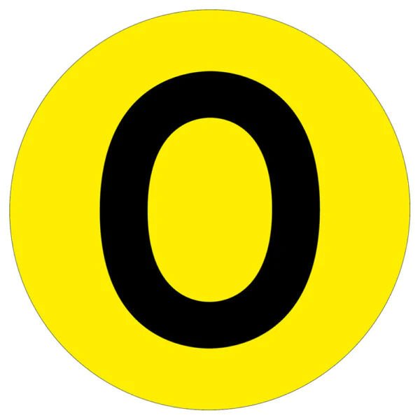 Warehouse Letter Adhesive 190mm Floor Identification Markers - Slips Away - Anti slip tape - H7503 O -