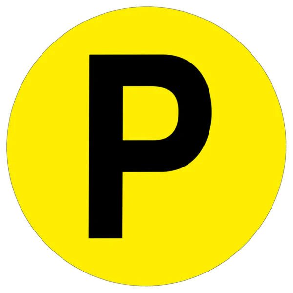 Warehouse Letter Adhesive 190mm Floor Identification Markers - Slips Away - Anti slip tape - H7503 P -