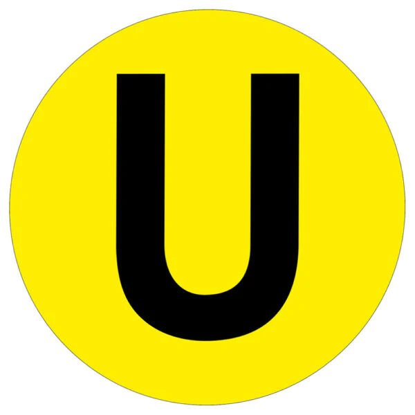 Warehouse Letter Adhesive 190mm Floor Identification Markers - Slips Away - Anti slip tape - H7503 U -