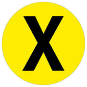 Warehouse Letter Adhesive 190mm Floor Identification Markers - Slips Away - Anti slip tape - H7503 X -