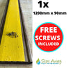 Yellow Extra Wide Anti Slip Decking Strips - Slips Away - wide decking strip yellow 1200mm x 90mm -