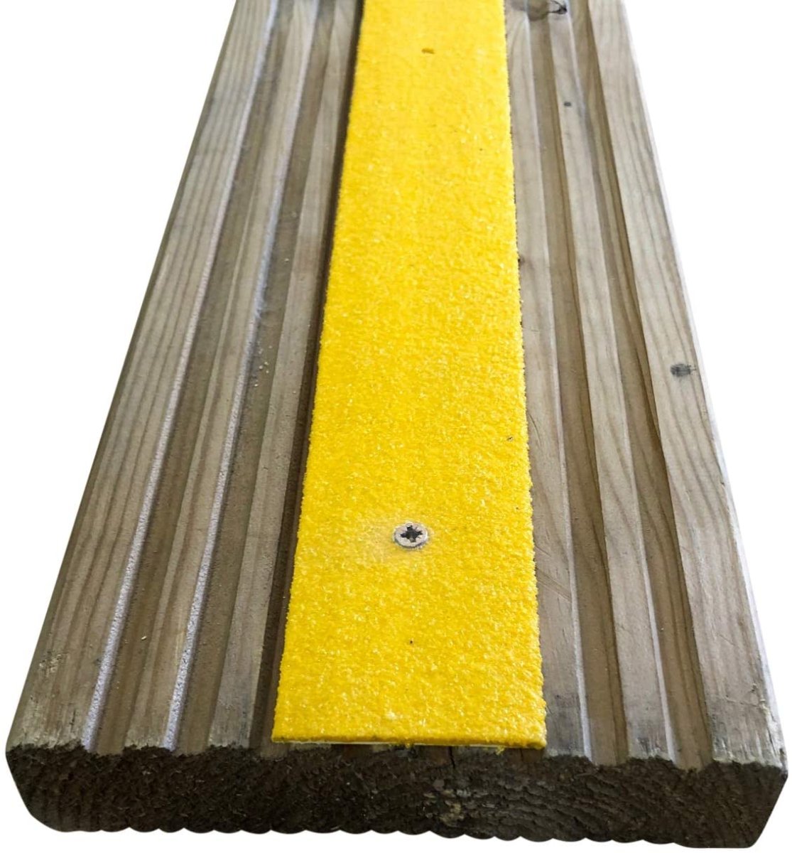 Yellow Non Slip Decking Strips - Slips Away - decking strip 600mm x 50mm yellow -